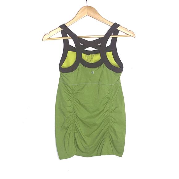 Athleta Women's Scrunch Tank Cami Top Green Size Small - Picture 2 of 3